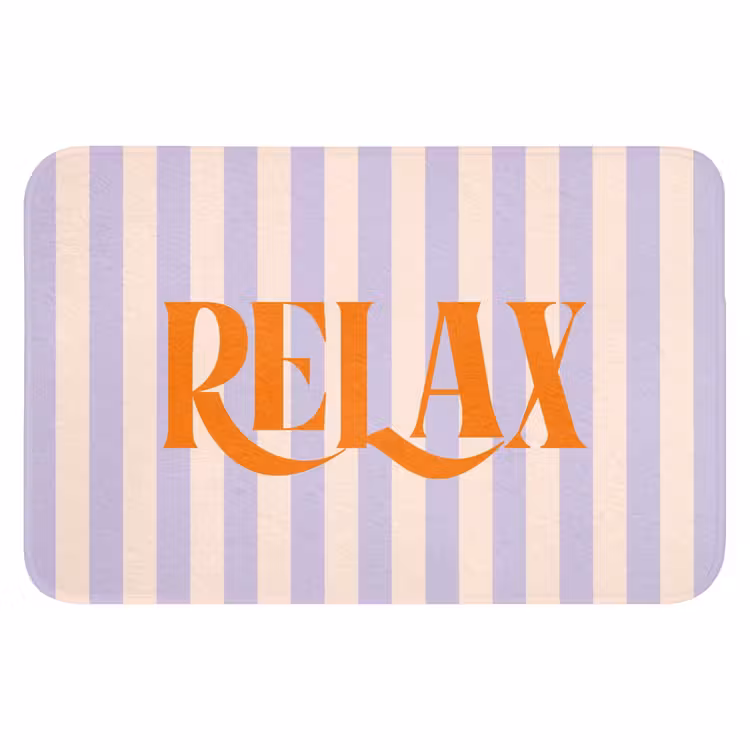 WC Mat - Lila - Oranje - Strepen - Relax — 1
