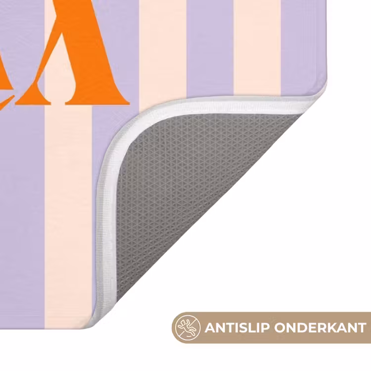 WC Mat - Lila - Oranje - Strepen - Relax — 3
