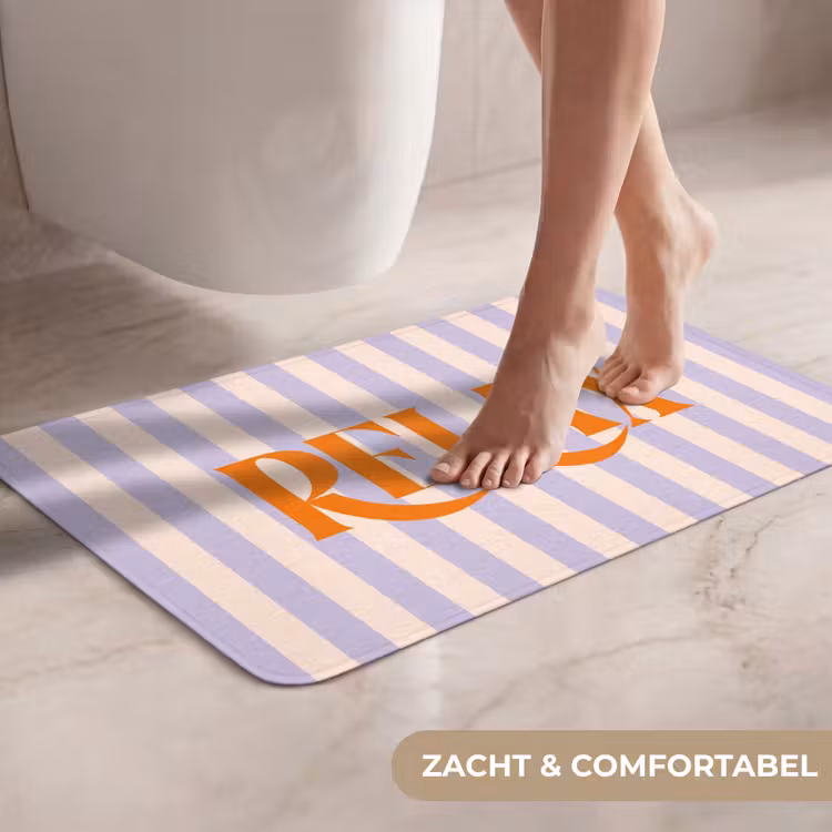 WC Mat - Lila - Oranje - Strepen - Relax — 7