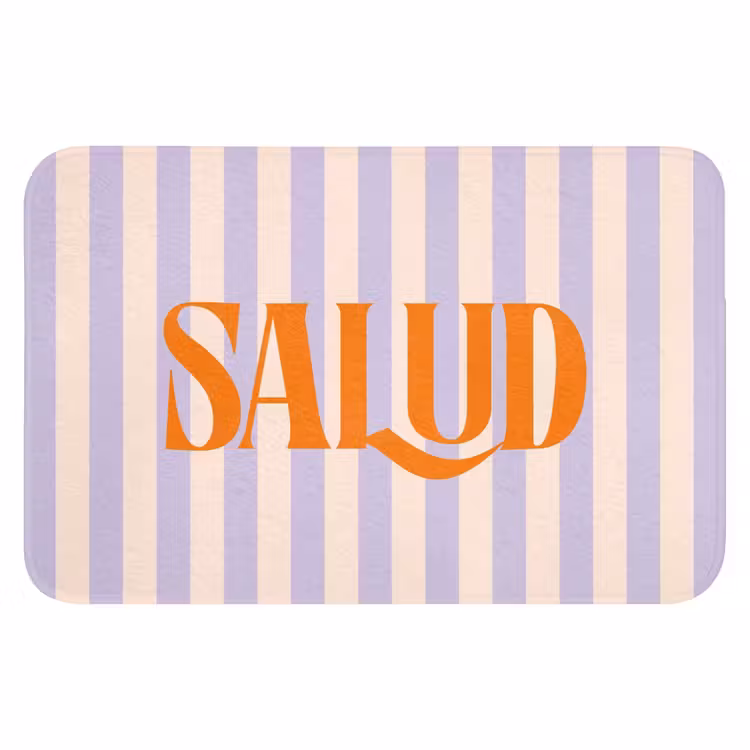 WC Mat - Lila - Oranje - Strepen - Salud — 1