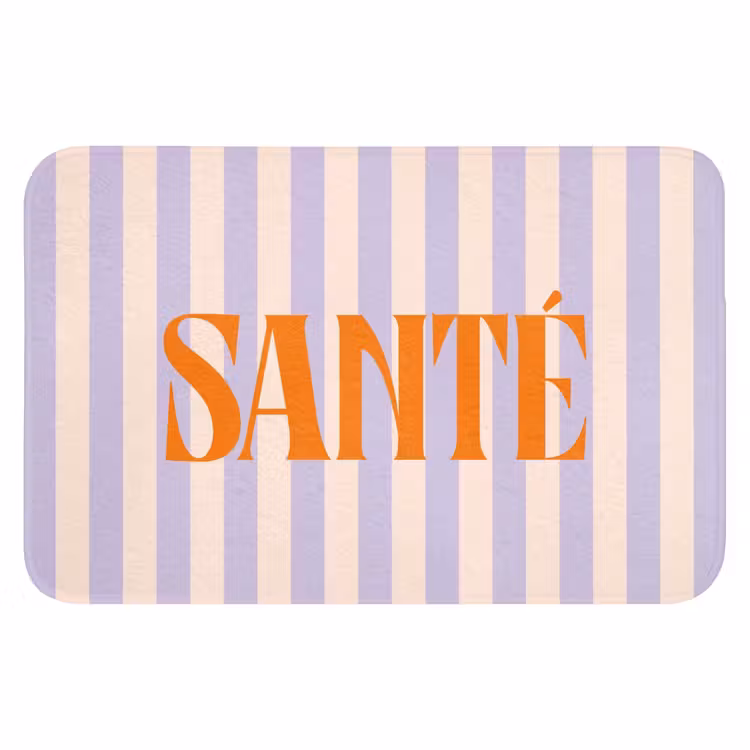 WC Mat - Lila - Oranje - Strepen - Santé — 1
