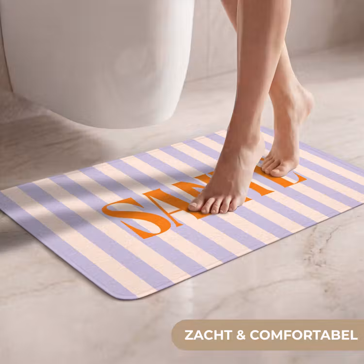 WC Mat - Lila - Oranje - Strepen - Santé — 7