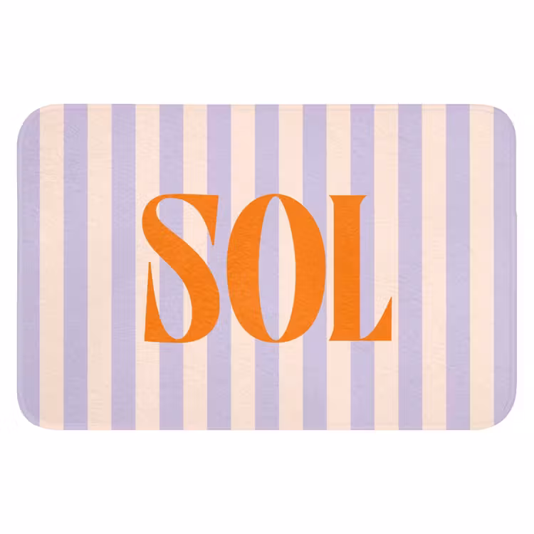 WC Mat - Lila - Oranje - Strepen - Sol — 1