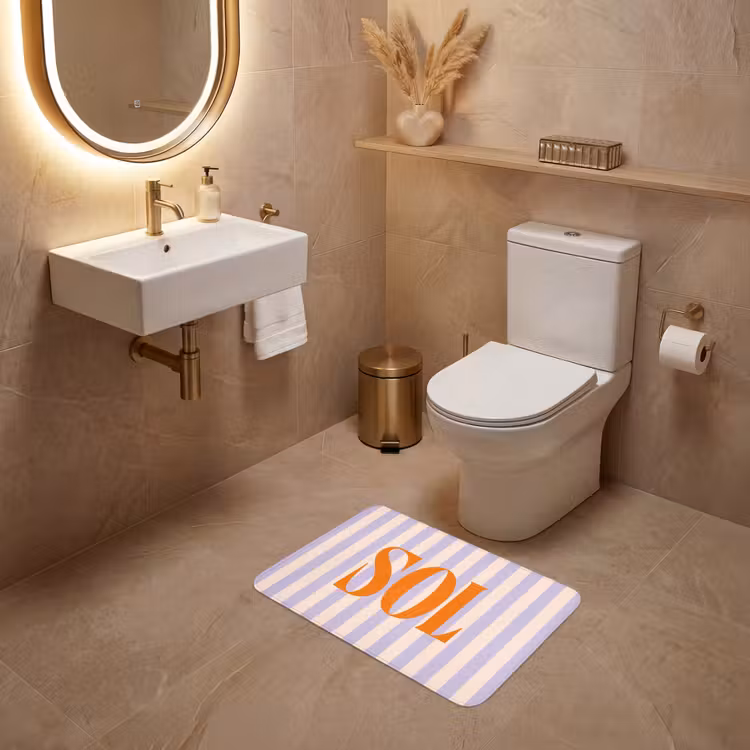 WC Mat - Lila - Oranje - Strepen - Sol — 4