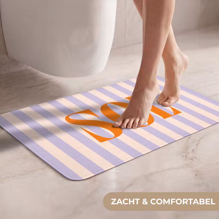 WC Mat - Lila - Oranje - Strepen - Sol — 7