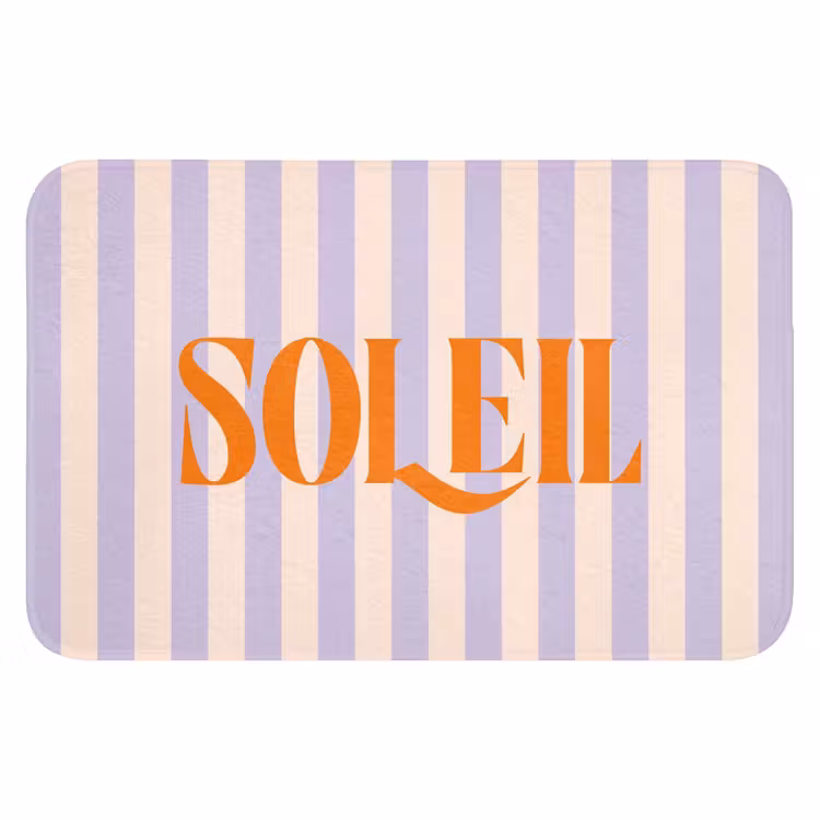 WC Mat - Lila - Oranje - Strepen - Soleil — 1