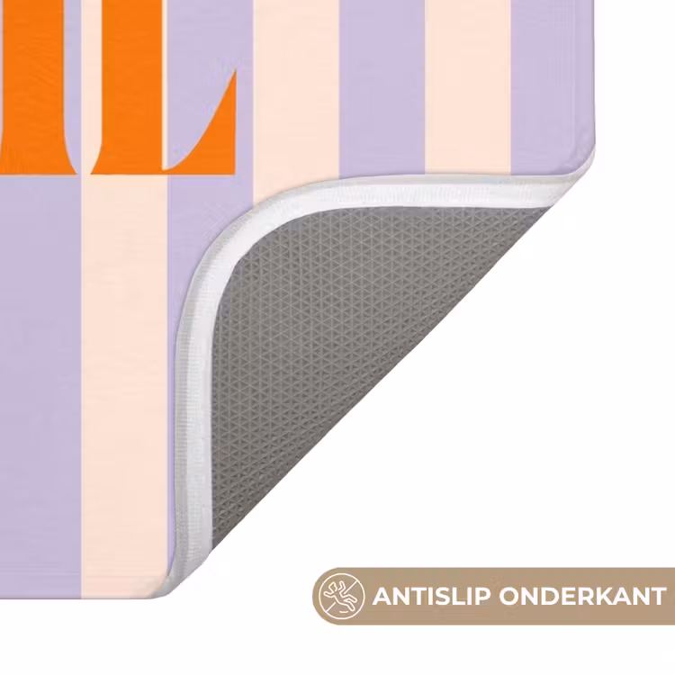 WC Mat - Lila - Oranje - Strepen - Soleil — 3