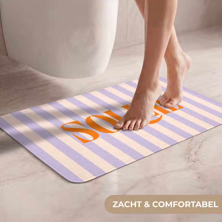WC Mat - Lila - Oranje - Strepen - Soleil — 7