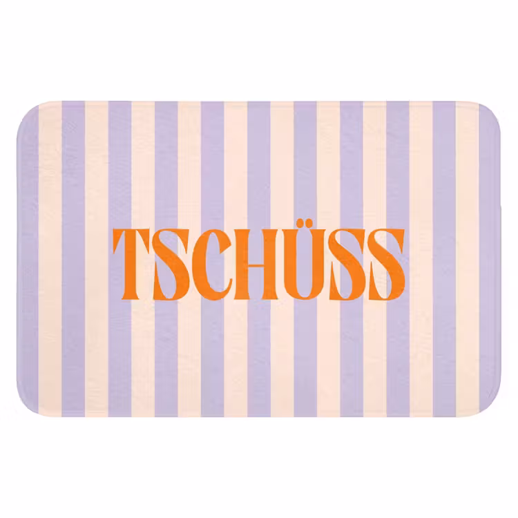 WC Mat - Lila - Oranje - Strepen - Tschüss — 1