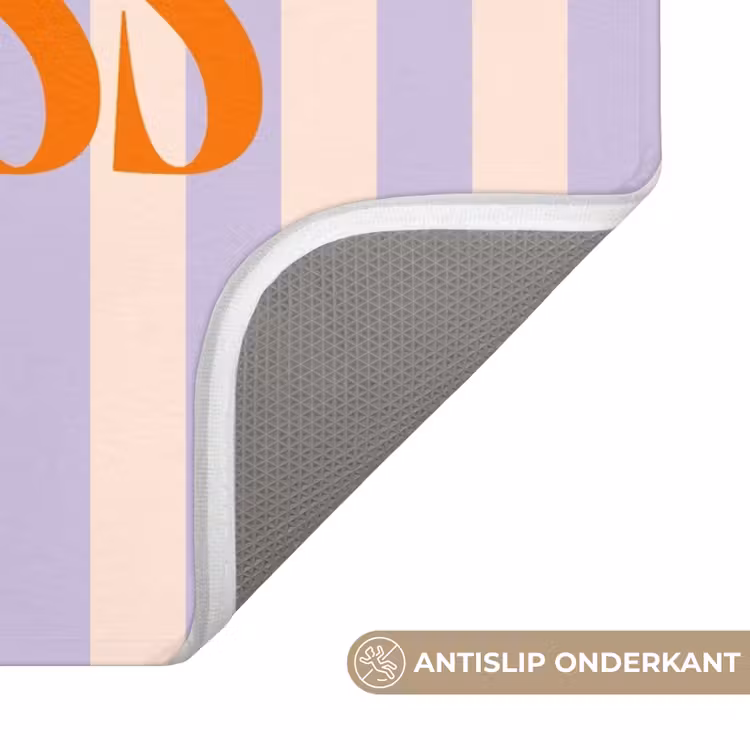 WC Mat - Lila - Oranje - Strepen - Tschüss — 3