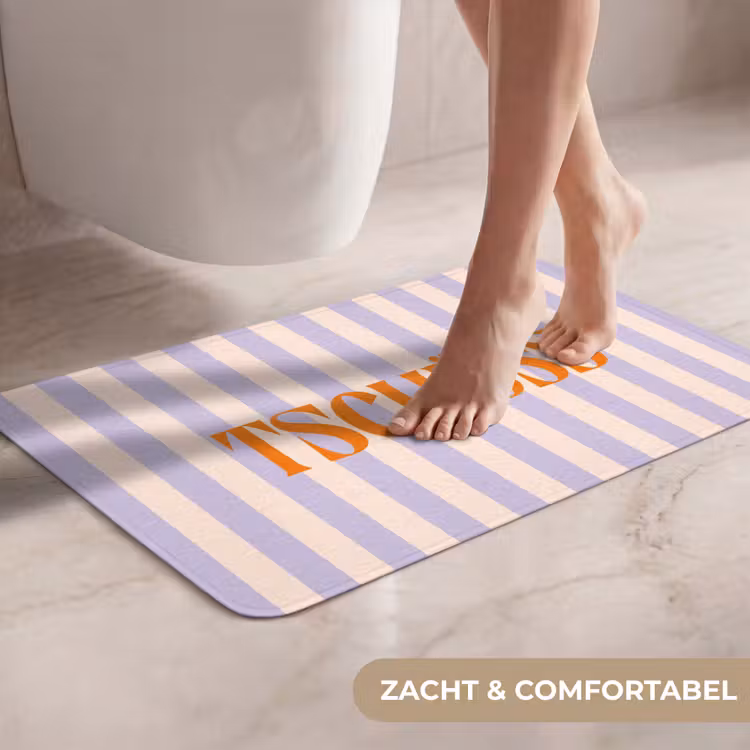 WC Mat - Lila - Oranje - Strepen - Tschüss — 7