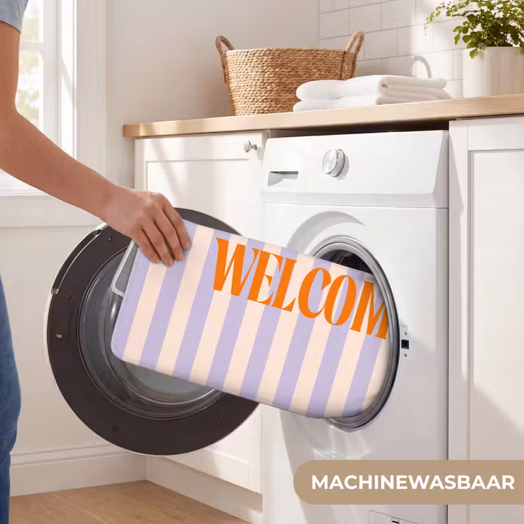 WC Mat - Lila - Oranje - Strepen - Welcome — 5