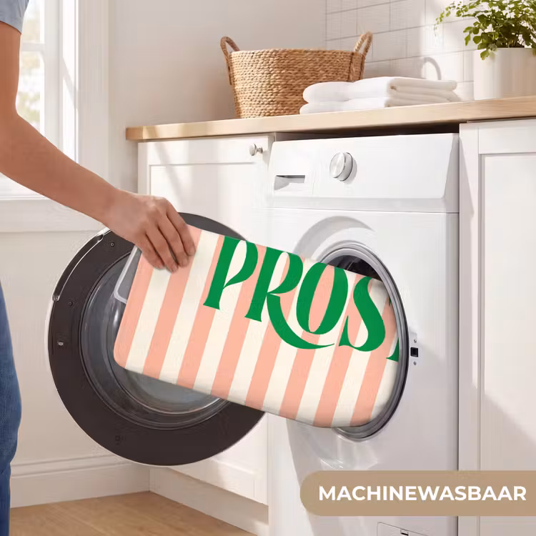 WC Mat - Zachtroze - Groen - Strepen - Prost — 5