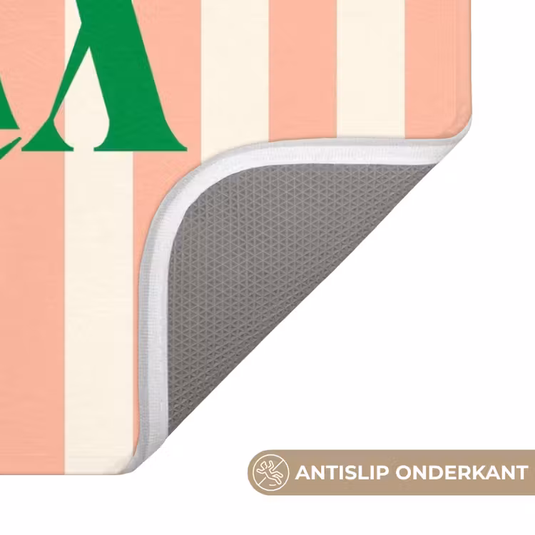 WC Mat - Zachtroze - Groen - Strepen - Relax — 3