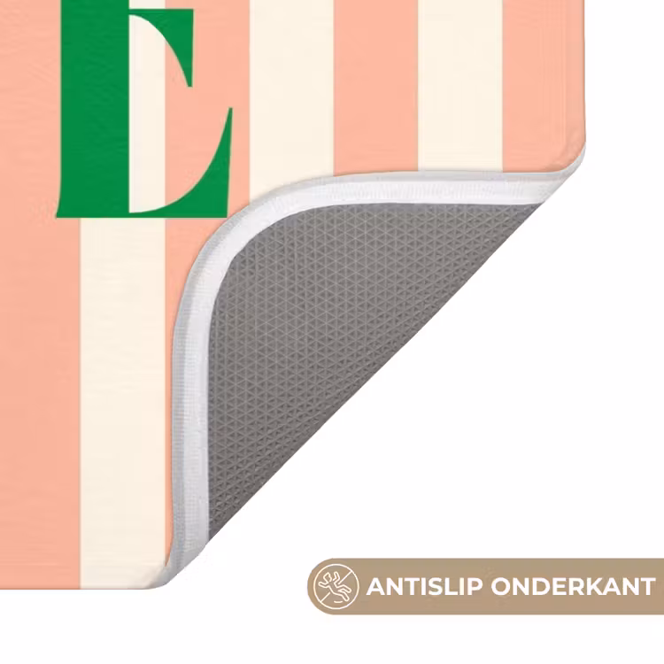 WC Mat - Zachtroze - Groen - Strepen - Santé — 3