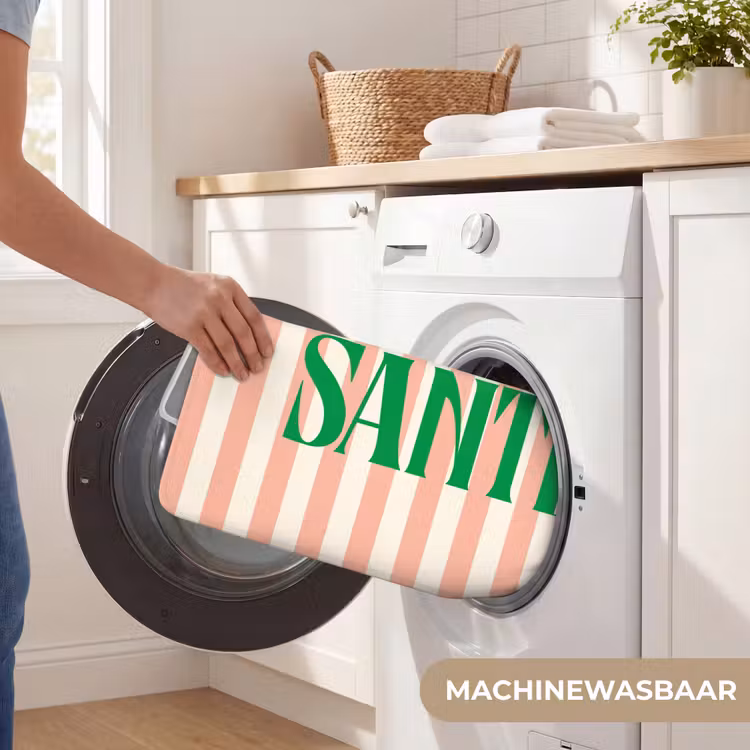 WC Mat - Zachtroze - Groen - Strepen - Santé — 5