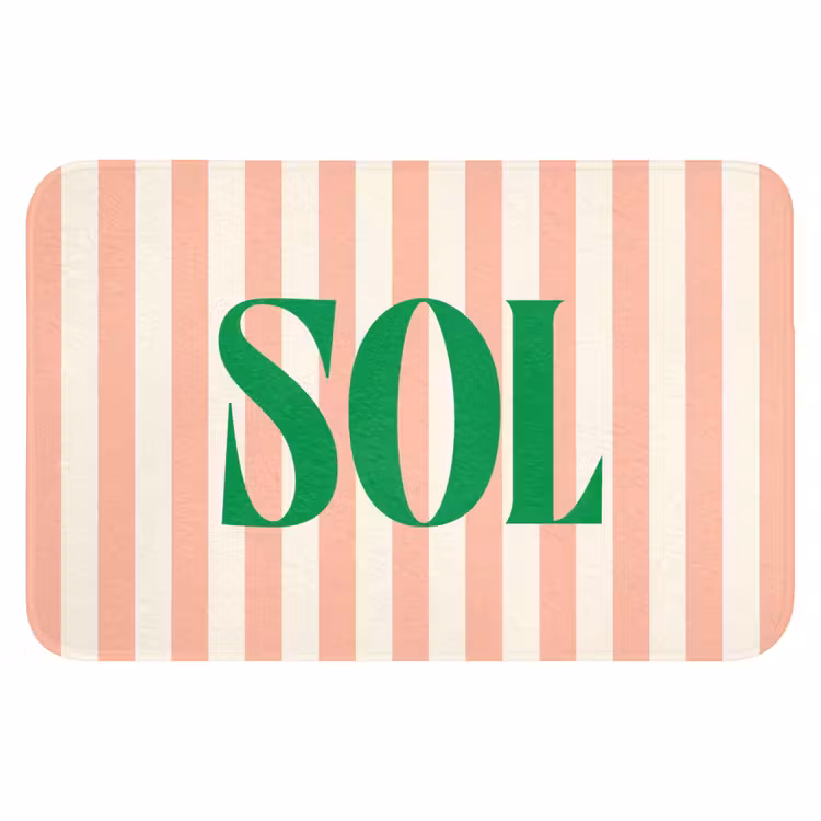 WC Mat - Zachtroze - Groen - Strepen - Sol — 1