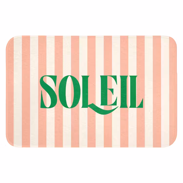 WC Mat - Zachtroze - Groen - Strepen - Soleil — 1