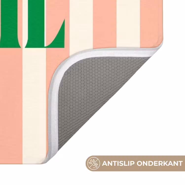 WC Mat - Zachtroze - Groen - Strepen - Soleil — 3