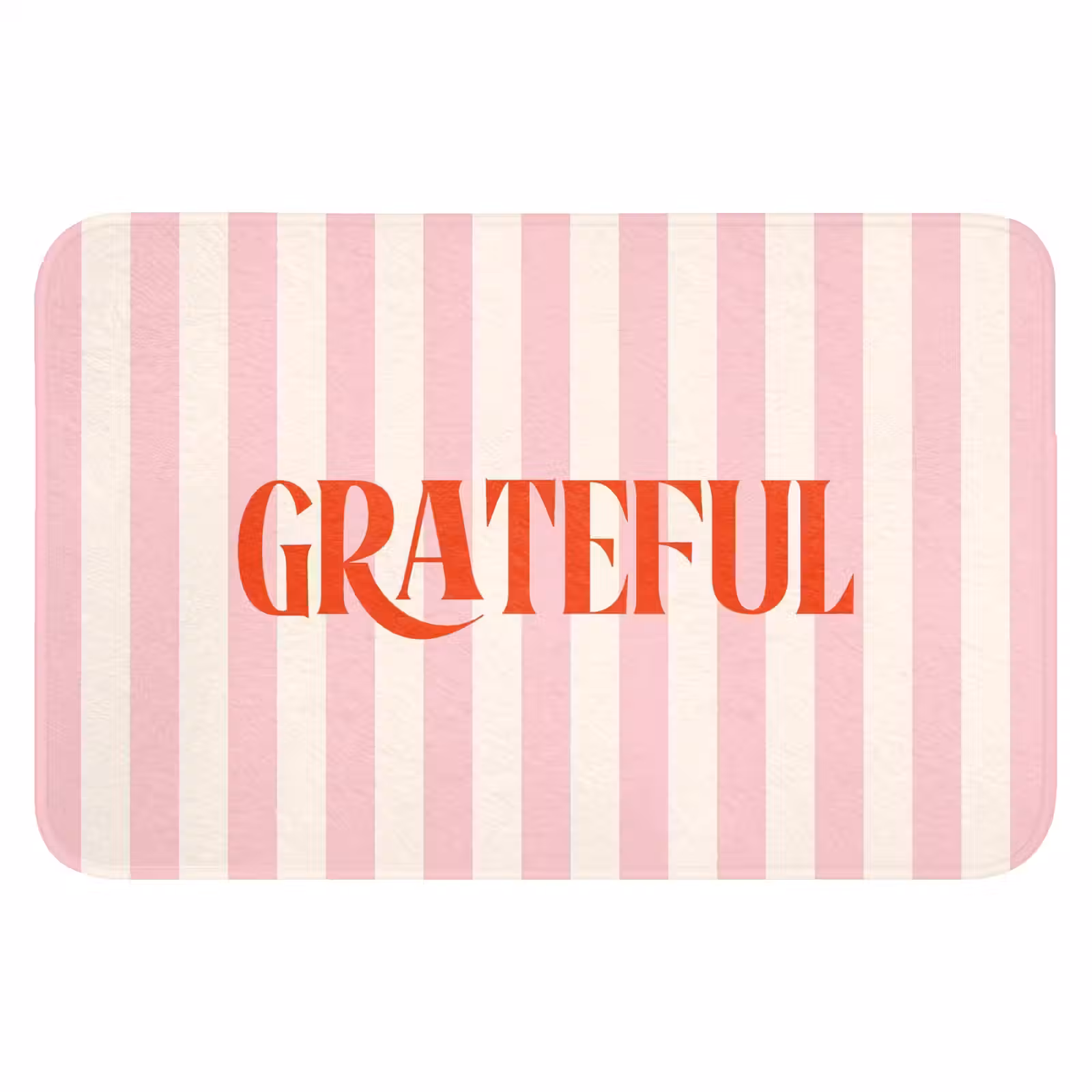 WC Mat - Zachtroze - Rood - Strepen - Grateful — 1