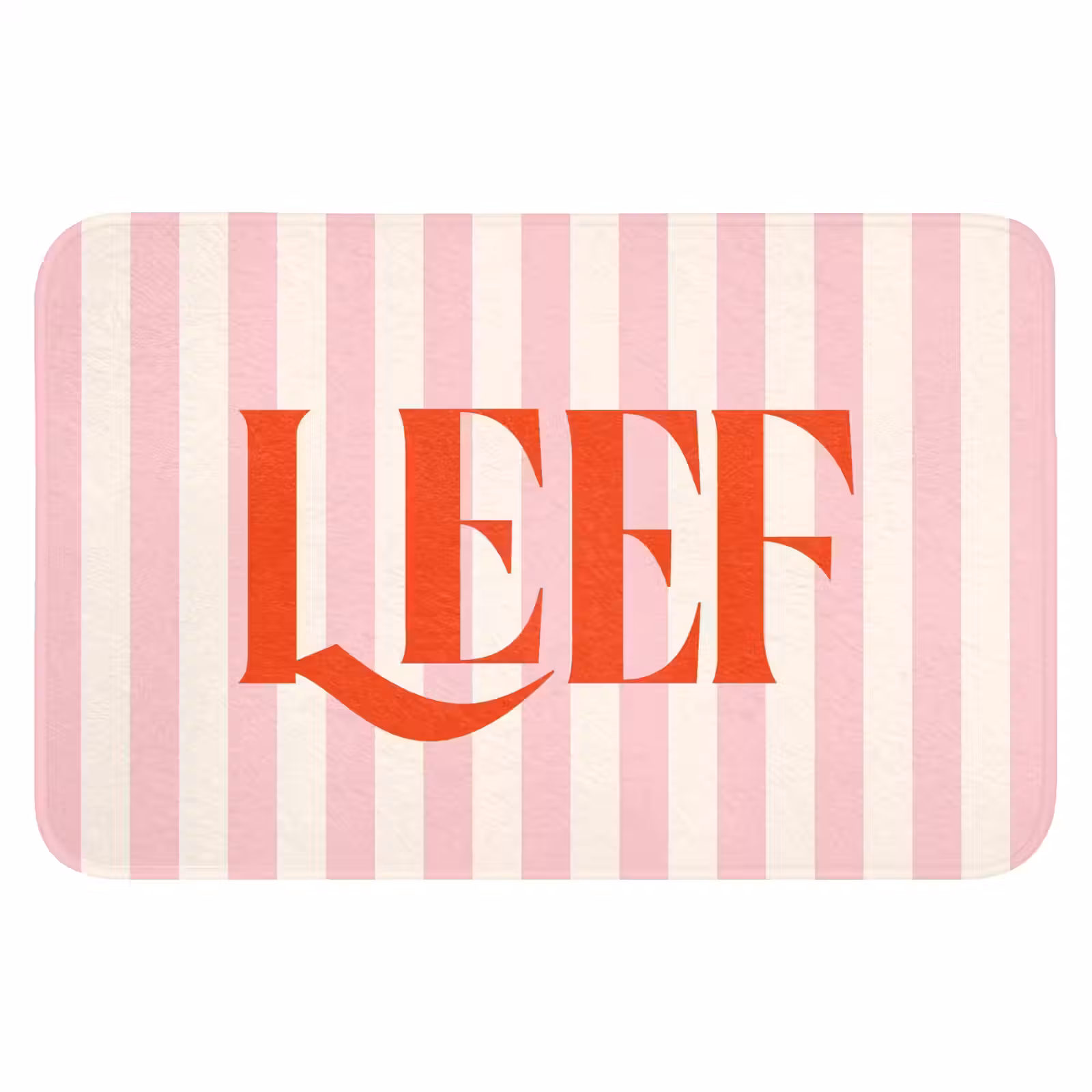 WC Mat - Zachtroze - Rood - Strepen - Leef — 1