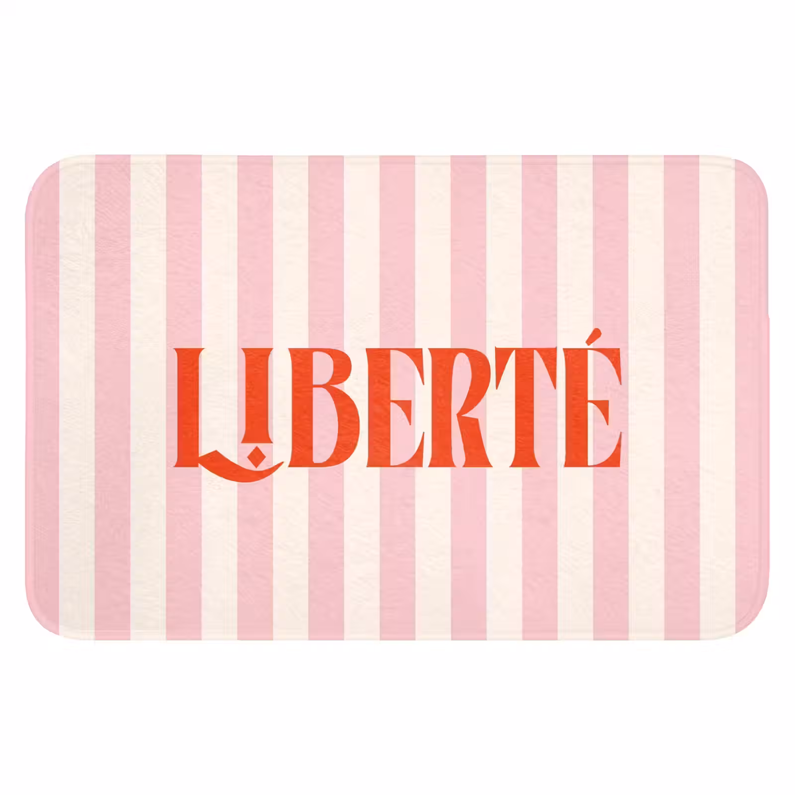 WC Mat - Zachtroze - Rood - Strepen - Liberté — 1