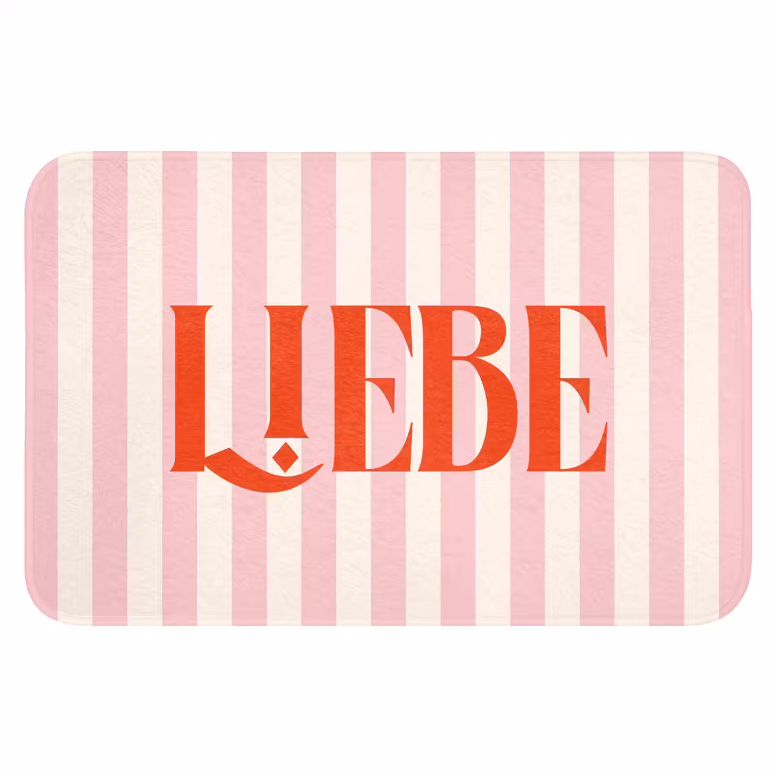WC Mat - Zachtroze - Rood - Strepen - Liebe — 1