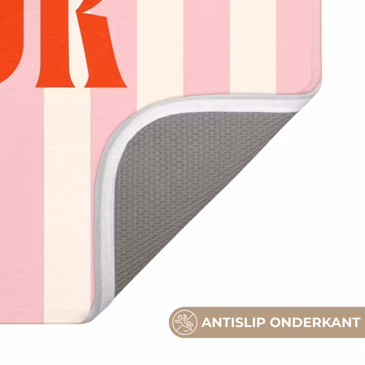 WC Mat - Zachtroze - Rood - Strepen - Amour — 3