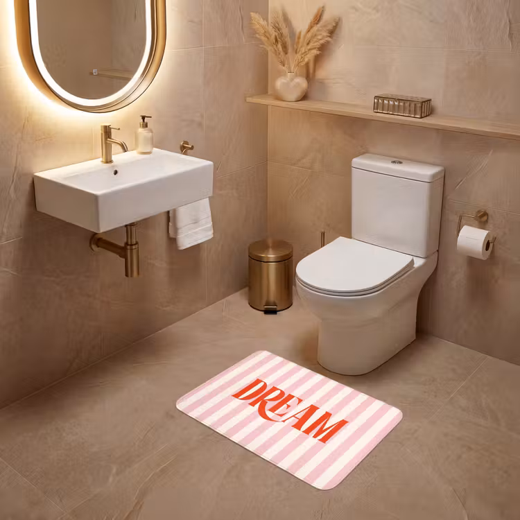 WC Mat - Zachtroze - Rood - Strepen - Dream — 4