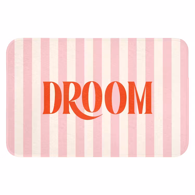 WC Mat - Zachtroze - Rood - Strepen - Droom — 1
