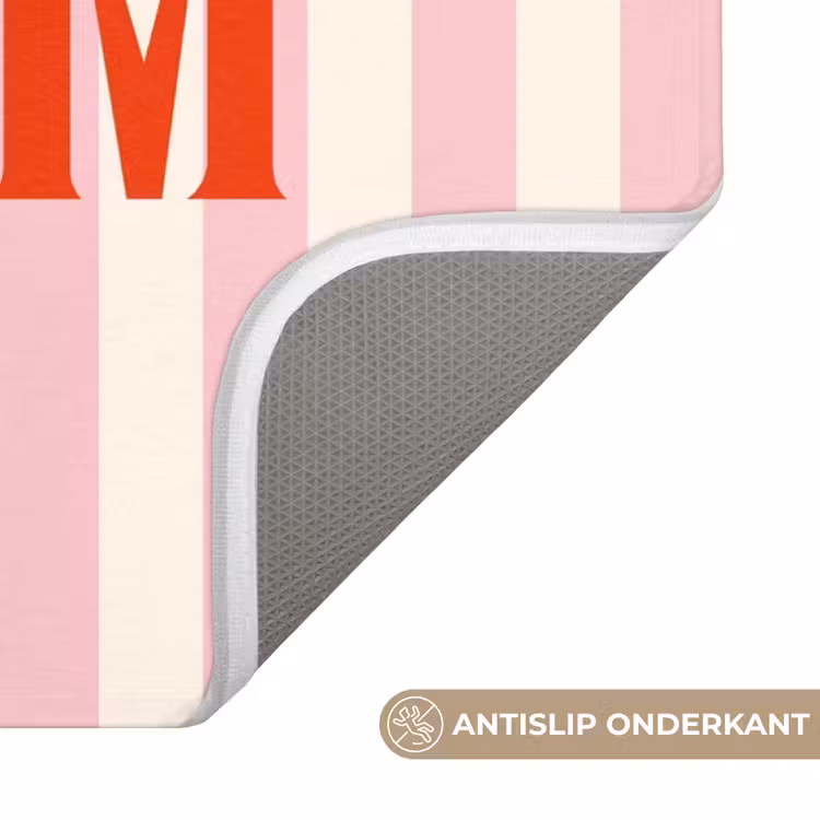 WC Mat - Zachtroze - Rood - Strepen - Droom — 3