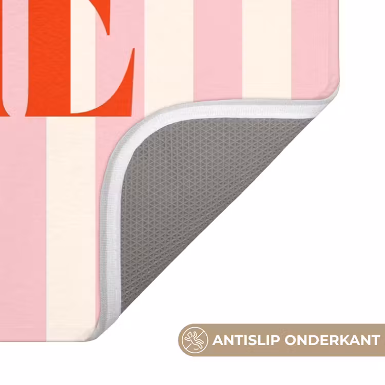 WC Mat - Zachtroze - Rood - Strepen - Home — 3