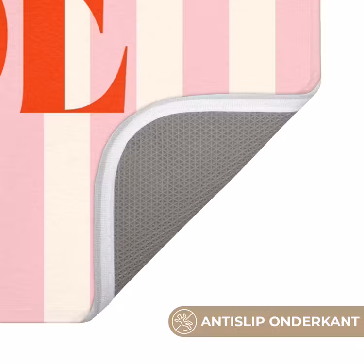 WC Mat - Zachtroze - Rood - Strepen - Liebe — 3