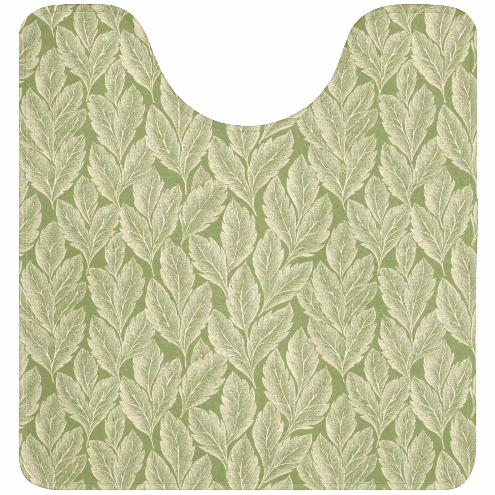 WC Mat - Groen - Botanisch - Bladeren - Vintage - Patroon — 1