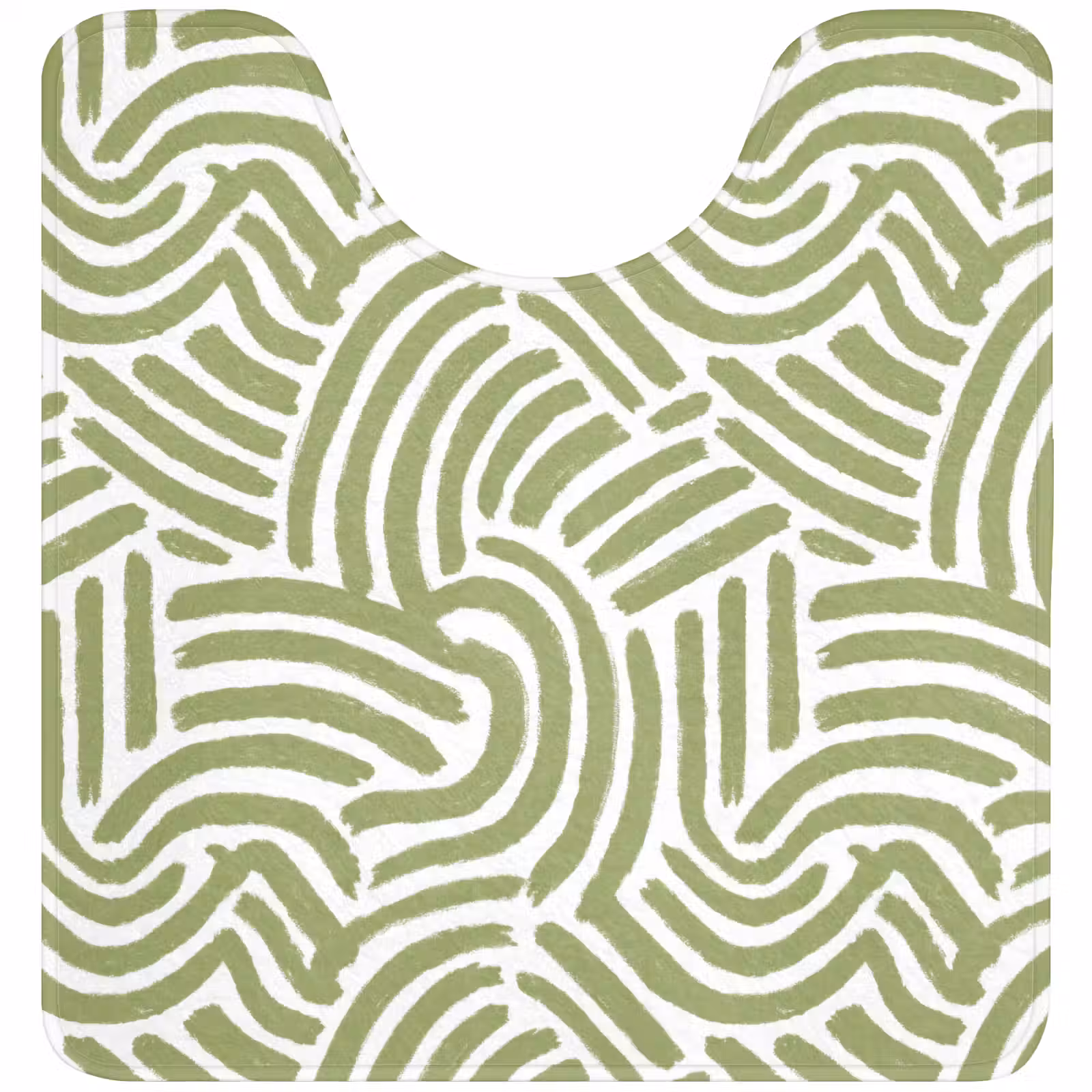 WC Mat - Saliegroen - Abstract - Bogen - Handgetekend - Patroon — 1