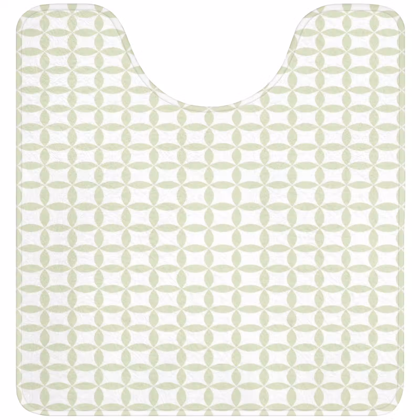 WC Mat - Saliegroen - Geometrisch - Cirkels - Patroon — 1