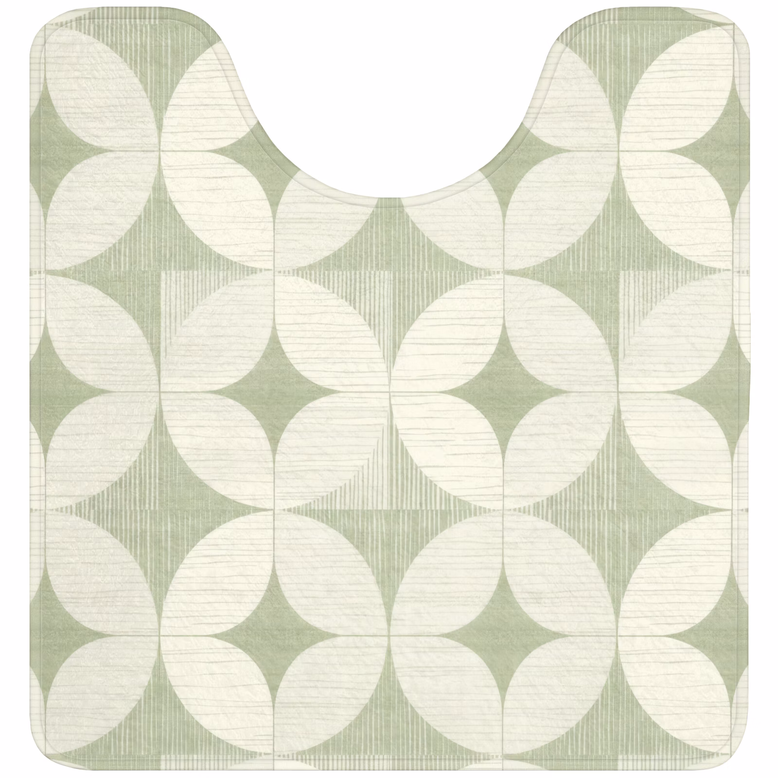 WC Mat - Saliegroen - Geometrisch - Retro - Mid-Century - Patroon — 1