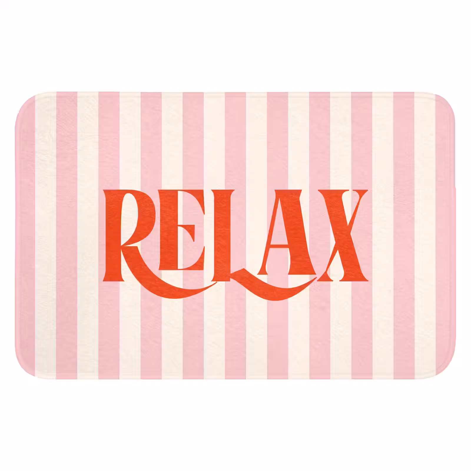WC Mat - Zachtroze - Rood - Strepen - Relax — 1