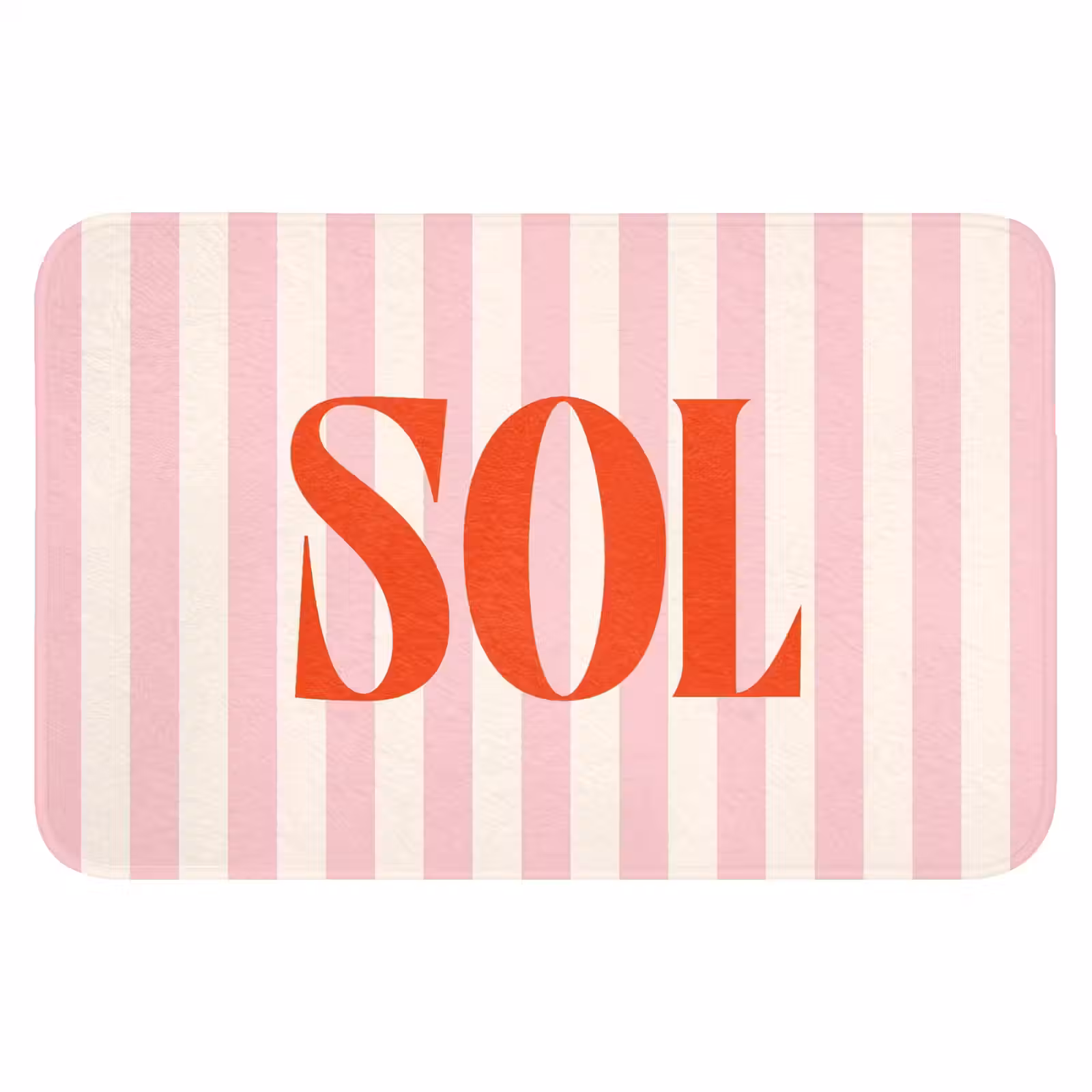 WC Mat - Zachtroze - Rood - Strepen - Sol — 1
