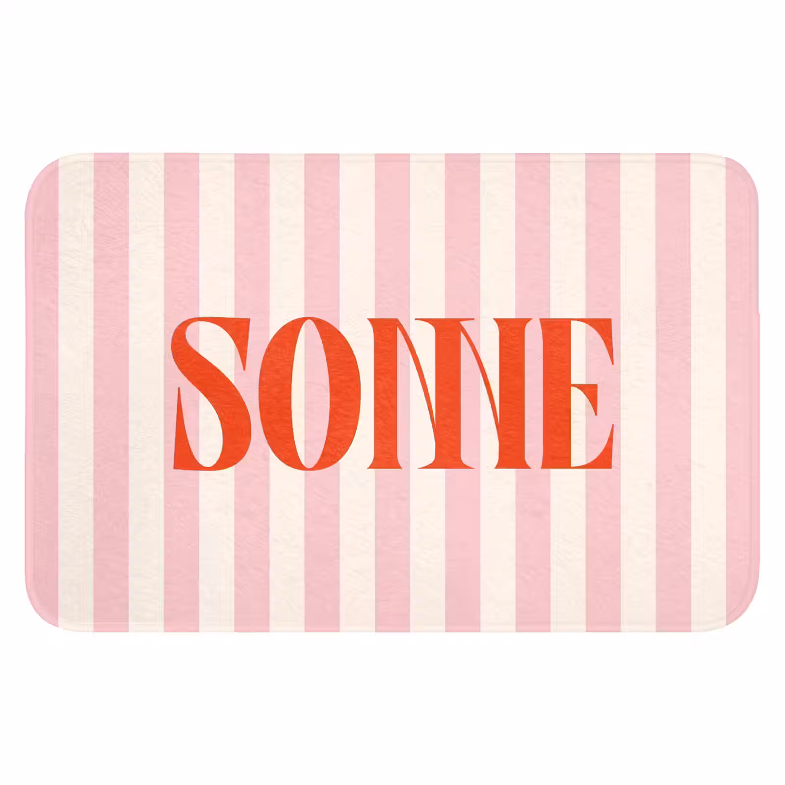 WC Mat - Zachtroze - Rood - Strepen - Sonne — 1