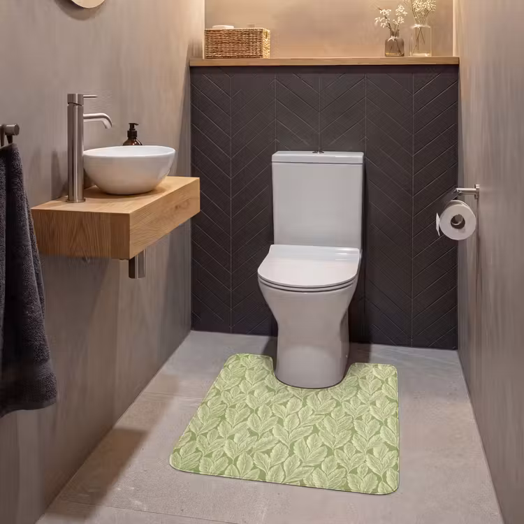 WC Mat - Groen - Botanisch - Bladeren - Vintage - Patroon — 2