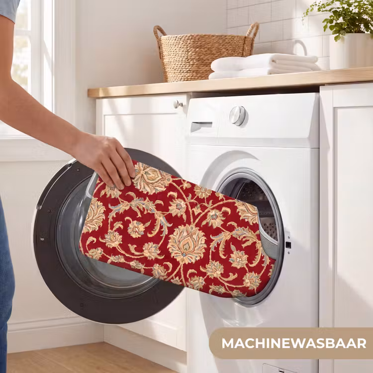 WC Mat - Patroon - Bloem - Klassiek - Oosters - Rood — 6