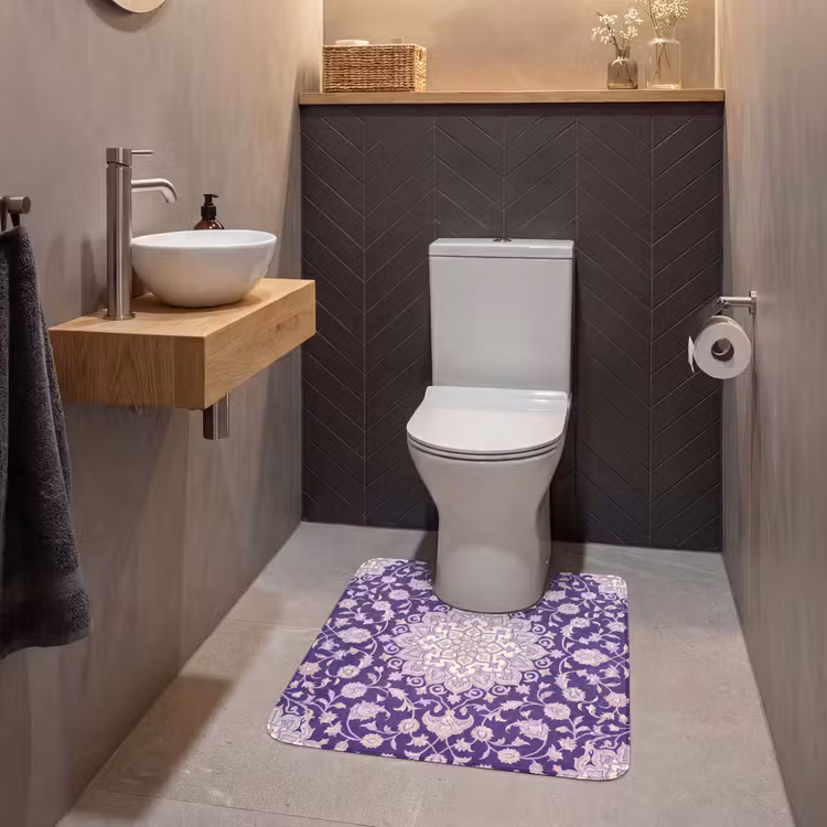 WC Mat - Patroon - Medallion - Oosters - Paars - Decoratie — 2