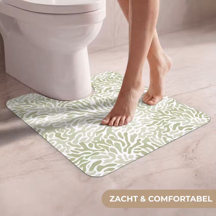 WC Mat - Saliegroen - Abstract - Organisch - Koraal - Patroon — 5