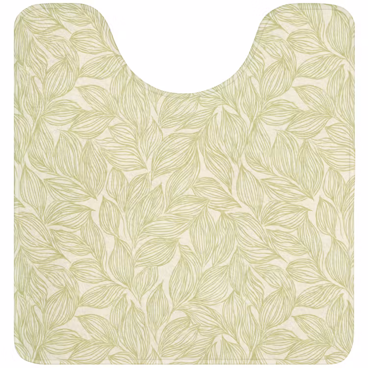 WC Mat - Saliegroen - Botanisch - Bladeren - Handgetekend - Patroon — 1