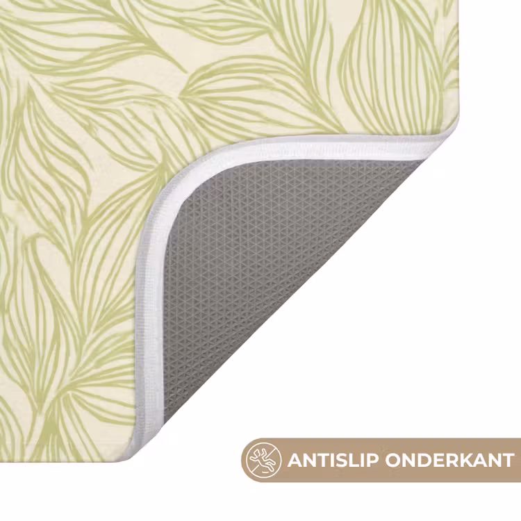 WC Mat - Saliegroen - Botanisch - Bladeren - Handgetekend - Patroon — 4