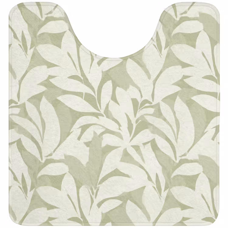 WC Mat - Saliegroen - Botanisch - Minimalistisch - Patroon — 1