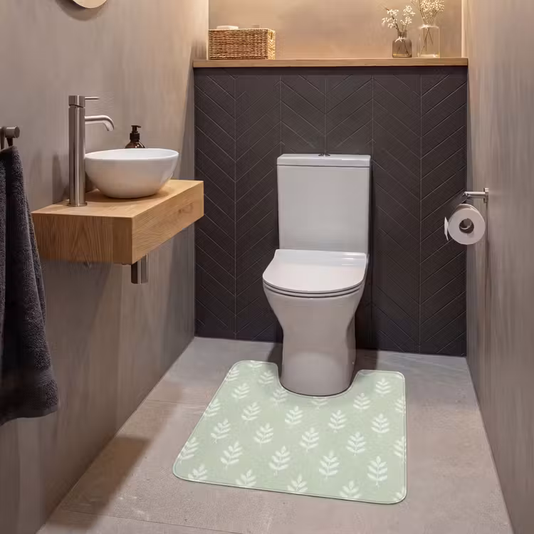 WC Mat - Saliegroen - Botanisch - Takjes - Minimalistisch - Patroon — 2