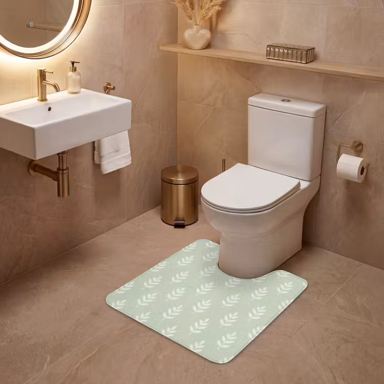 WC Mat - Saliegroen - Botanisch - Takjes - Minimalistisch - Patroon — 3