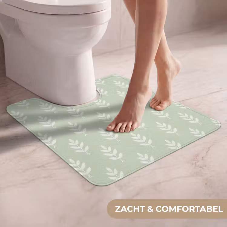 WC Mat - Saliegroen - Botanisch - Takjes - Minimalistisch - Patroon — 5